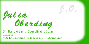 julia oberding business card